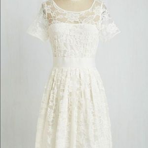 ModCloth “Adrift on a Cloud” lace A-line dress